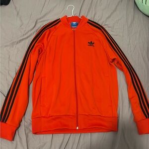 Adidas Men's Vibrant Orange Bomber Jacket